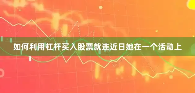 如何利用杠杆买入股票就连近日她在一个活动上